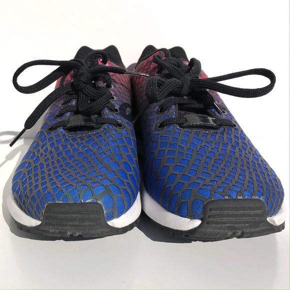 Adidas Running Shoe Women 8.5 ZX Flux Xeno 2015 Negative Collection in Blue Red - Picture 6 of 11